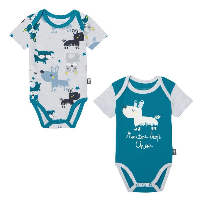 Taille 62 cm 3 mois Lot de 2 bodies manches longues b/éb/é fille Me and You