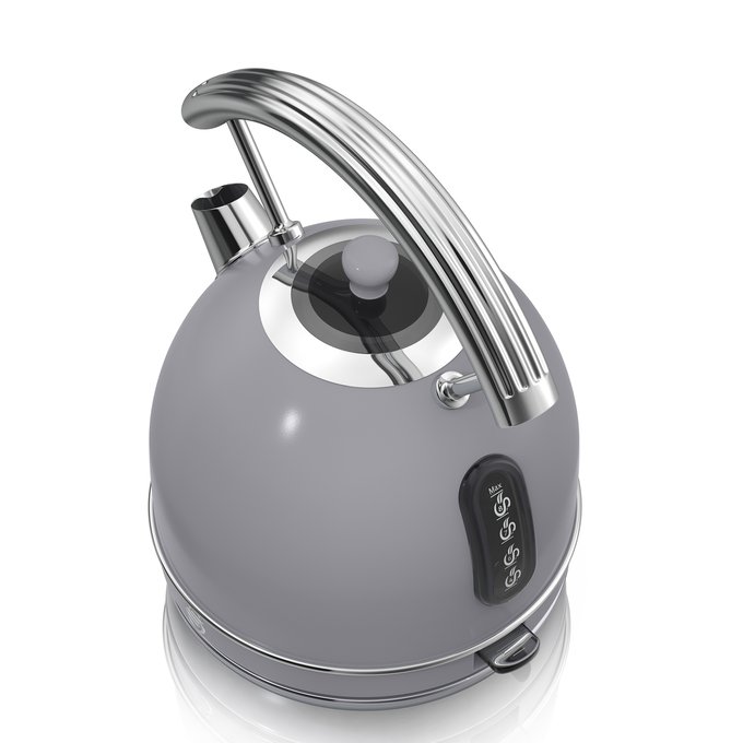 1.8 litre grey dome kettle , grey, Swan 1.8 litre grey dome kettle , grey, Swan