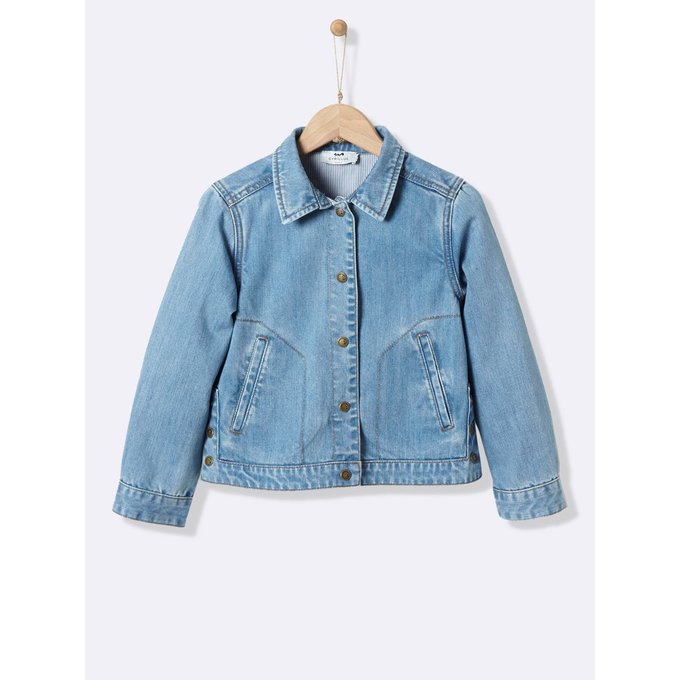Veste en denim fille bleu moyen délavé Cyrillus | La Redoute Veste denim fille | La Redoute