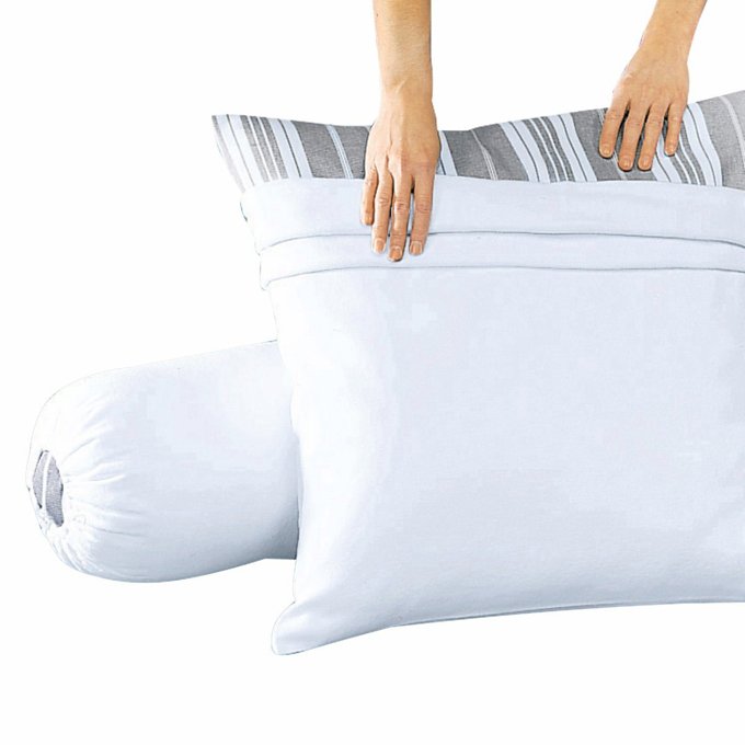 Pillow Protectors In Cotton Flannelette White Reverie La Redoute