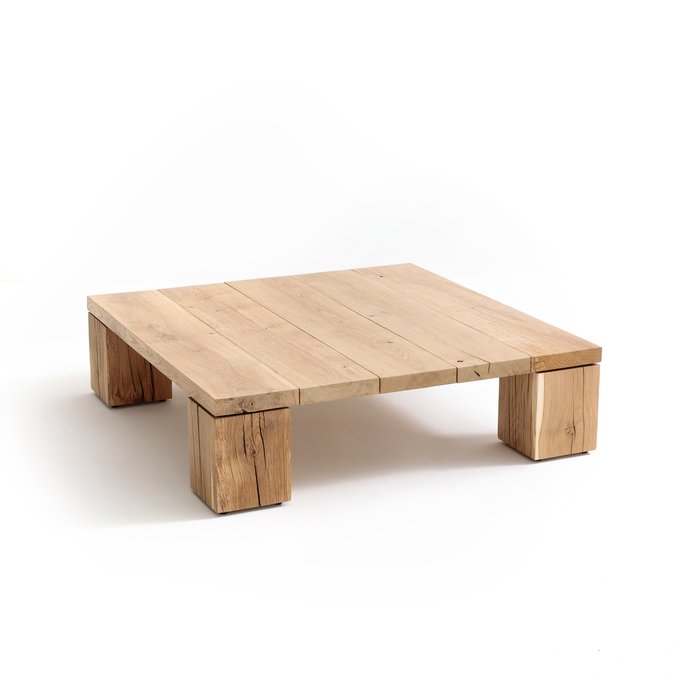 Merlin Solid Oak Coffee Table Natural Oak Am Pm La Redoute