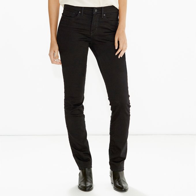 314 shaping straight jeans black