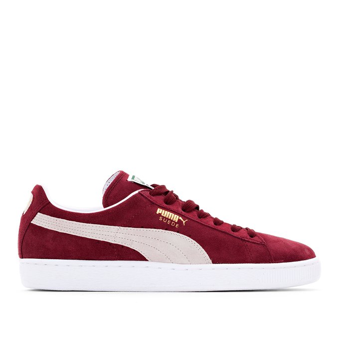 Suede classic + trainers burgundy/white 