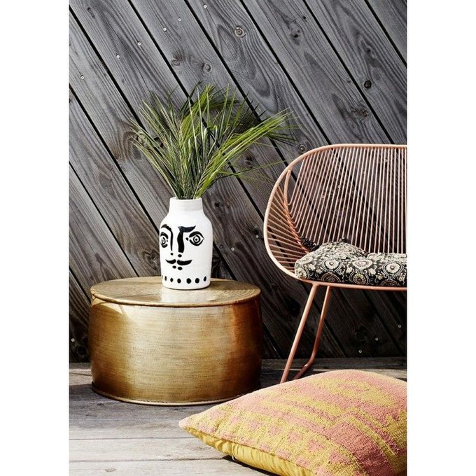 Vase déco visage en céramique