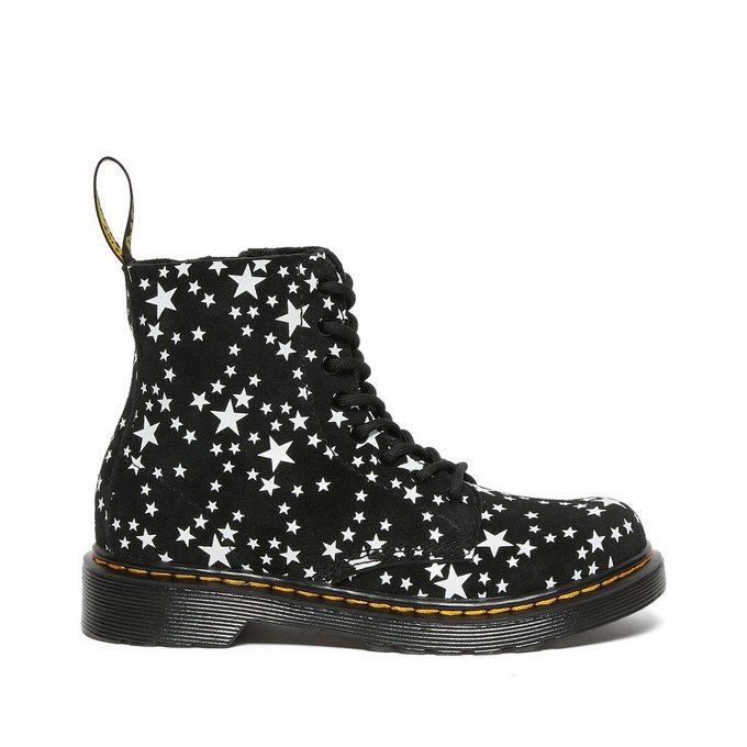Kids 1460 Ankle Boots in Star Print Suede