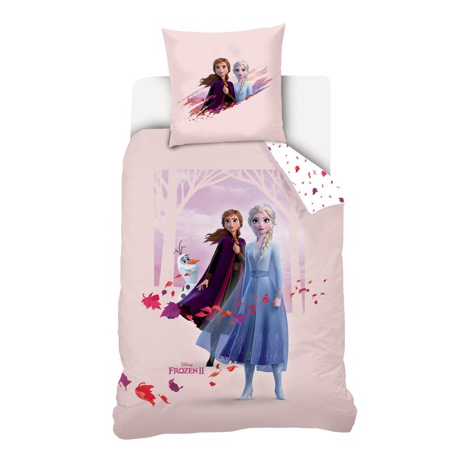 Frozen Duvet Cover And Pillowcase Set Pink Frozen La Redoute