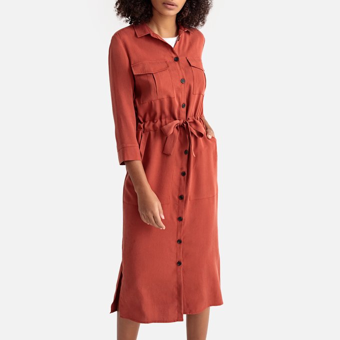 shirt waist midi dress