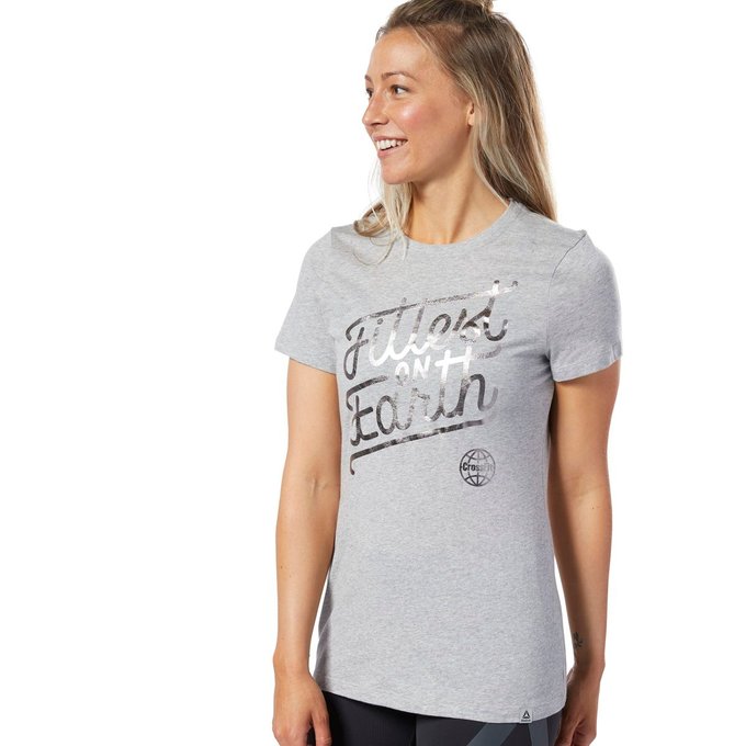 reebok classic t shirt femme gris