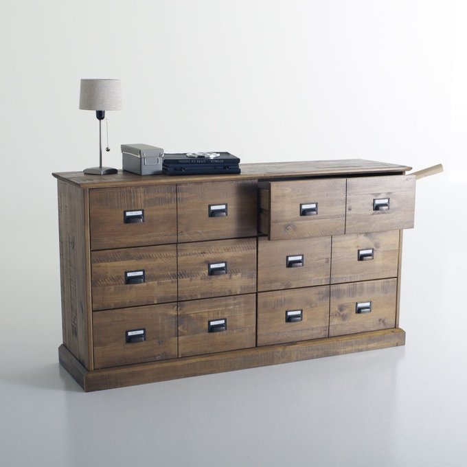 Lindley Solid Pine 6 Drawer Chest La Redoute Interieurs La Redoute