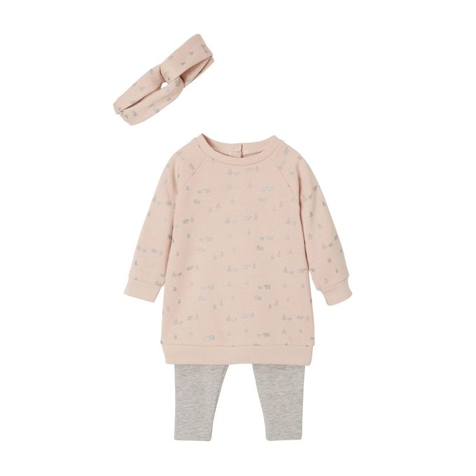 Vertbaudet Robe b/éb/é Fille en Molleton imprim/é
