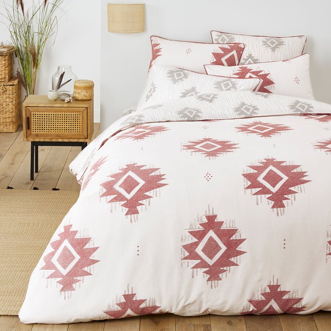 Cardamome Duvet Cover In Ikat Print Cotton Printed La Redoute