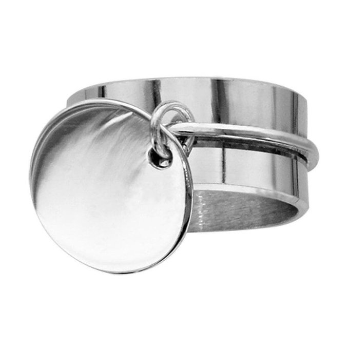 bague argent ruban 10mm avec medaillon bague argent ruban 10mm avec medaillon