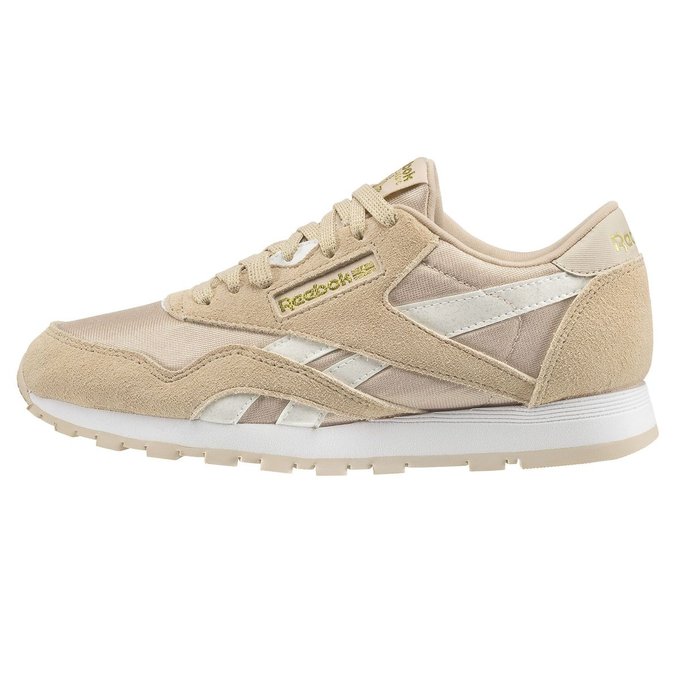 reebok classic nylon beige femme