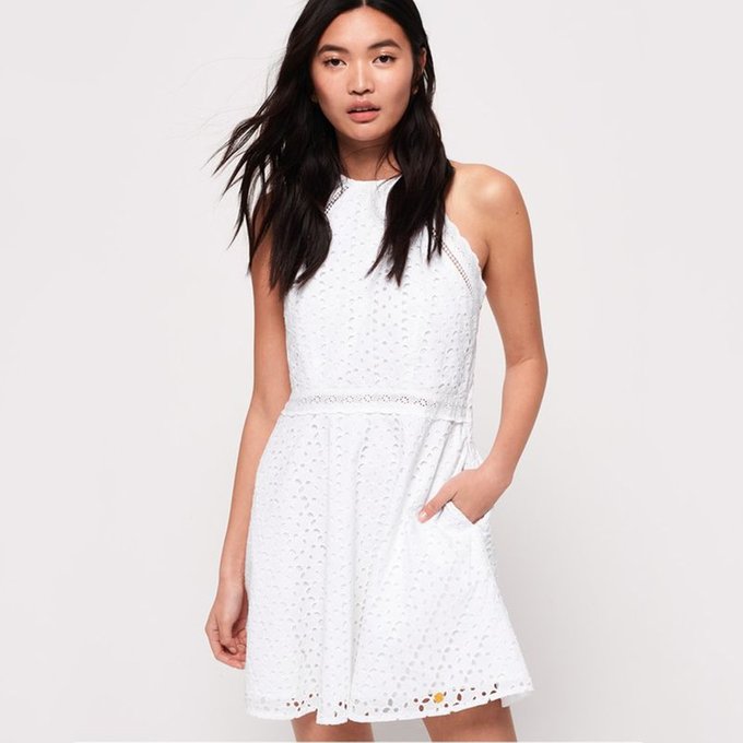 superdry white dress