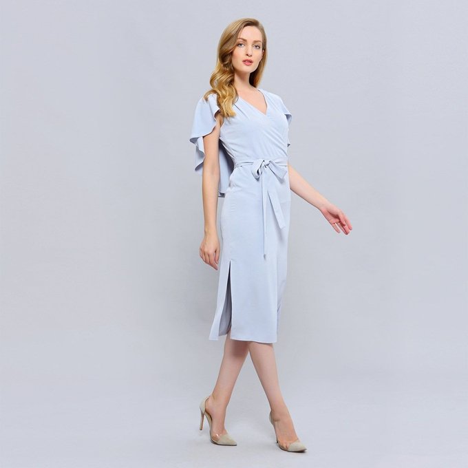 Robe Cape Effet Cache Coeur Bleu Ciel Smart And Joy La Redoute