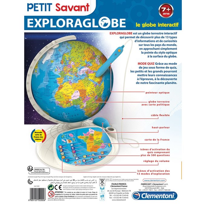 Exploraglobe Le Globe Interactif Clementoni La Redoute