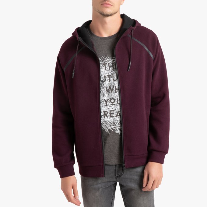 burgundy zip up