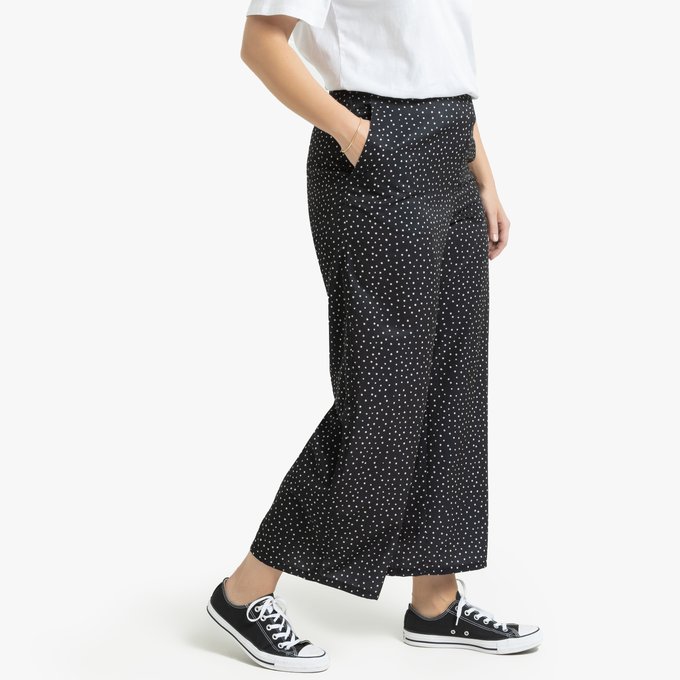 Polka dot wide leg trousers, 30.5 