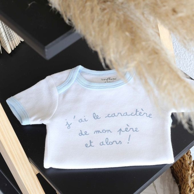 Body Manche Courte Caractere Papa Blanc Les Kinousses La Redoute