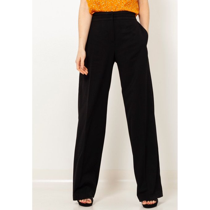 Pantalon Large Taille Haute Femme