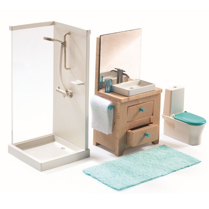 Accessoire Maison De Poupees La Salle De Bain Djeco La Redoute