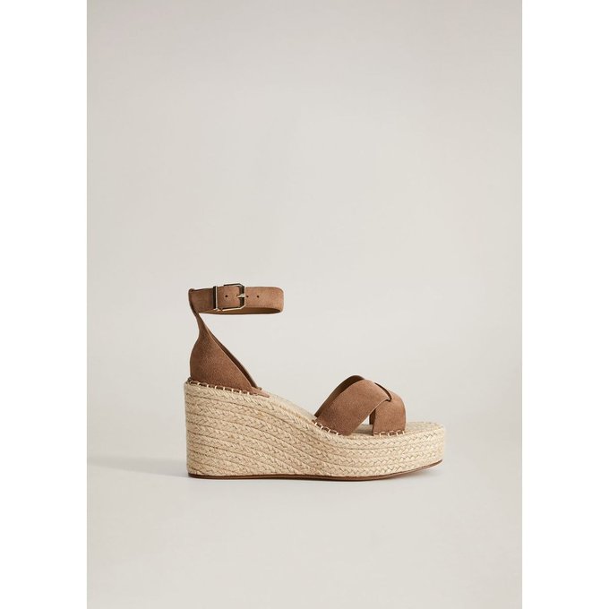 Sandales cuir jute mango clearance