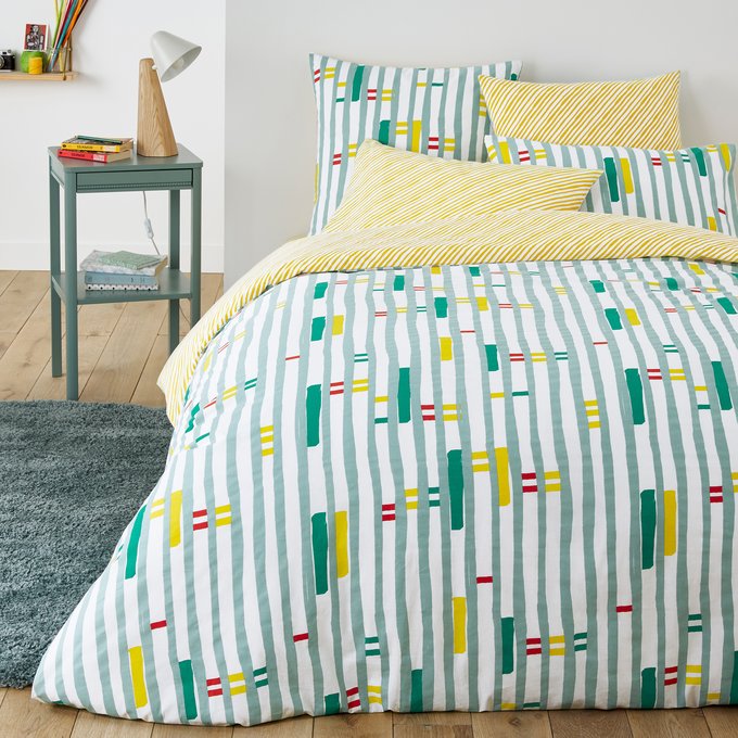 Primero Duvet Cover In Striped Cotton Multi Coloured La Redoute