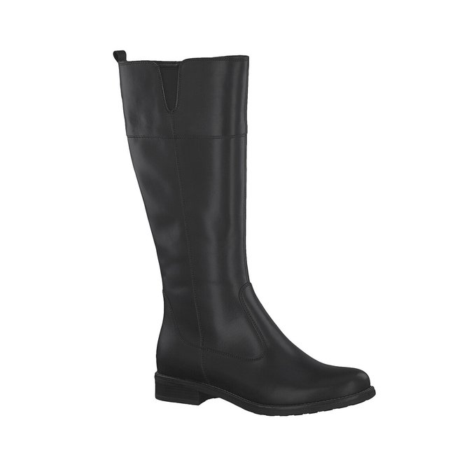 leather knee high flat boots