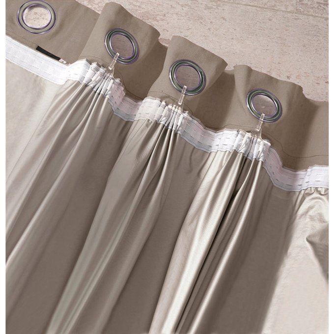 Meso Single Blackout Curtain Lining Taupe Brown La Redoute