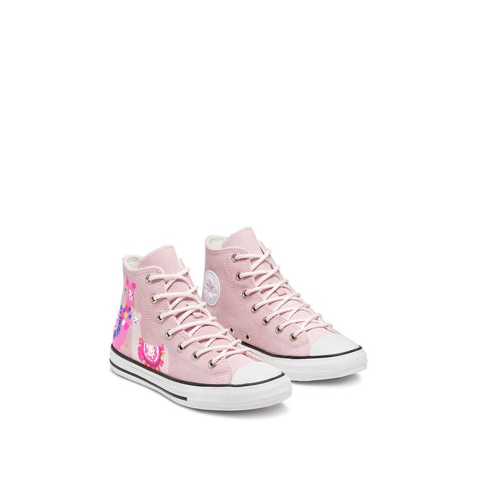 kids pink leather converse