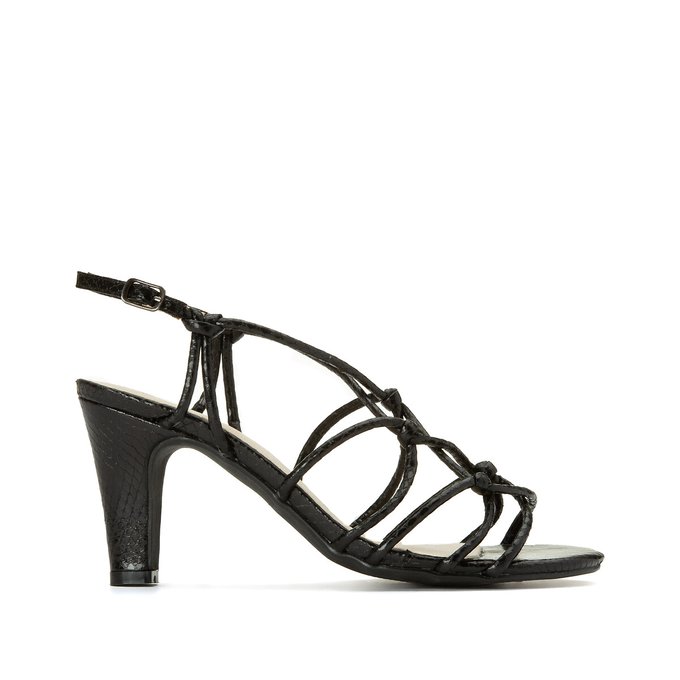 wide fit black flat sandals