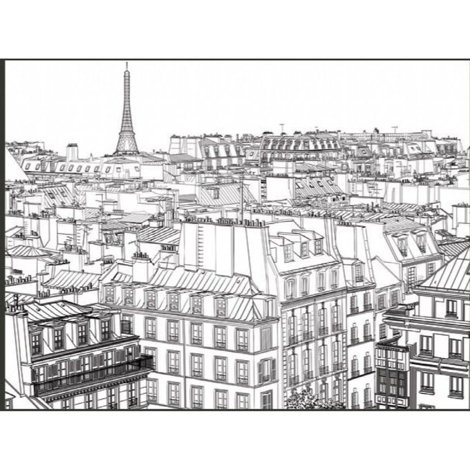 Papier Peint Croquis Parisien Noir Artgeist La Redoute