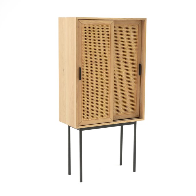 Waska Rattan Oak Cabinet Oak La Redoute Interieurs La Redoute