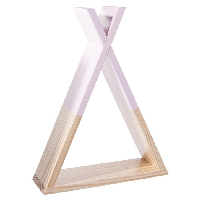 Etagere Murale Forme Tipi H39cm Bois Naturel Et Rose Chambre D Enfant Rose Pier Import La Redoute