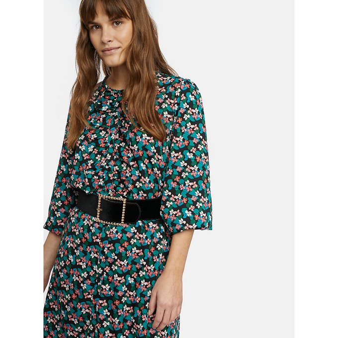 sleeve floral dress