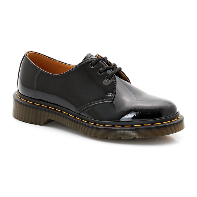 Patent leather brogues , black patent 