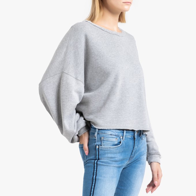 cropped sweatshirt grey