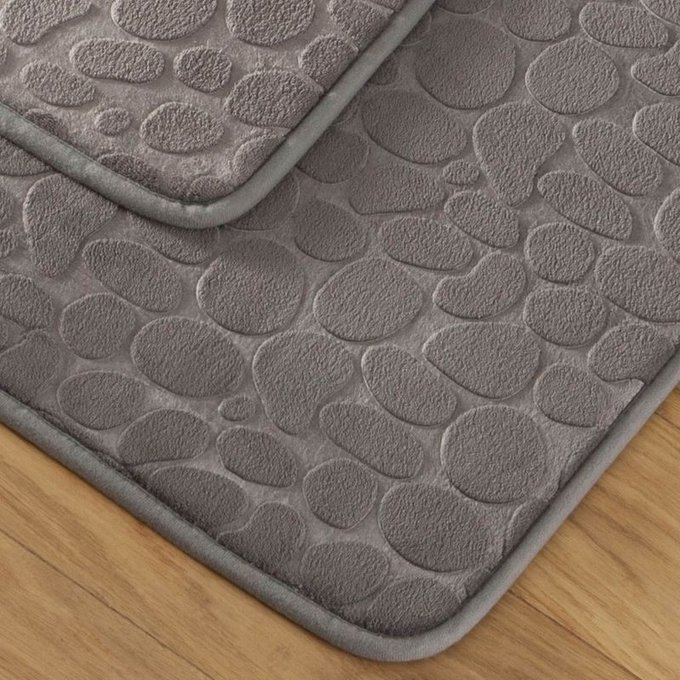 Tradition des Vosges Tapis de Bain Galet Gris 60 x 100 cm Gris