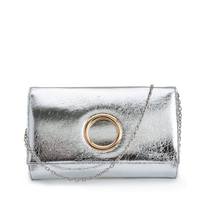 metallic clutch bag