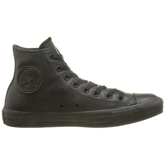 converse enfant cuir noir