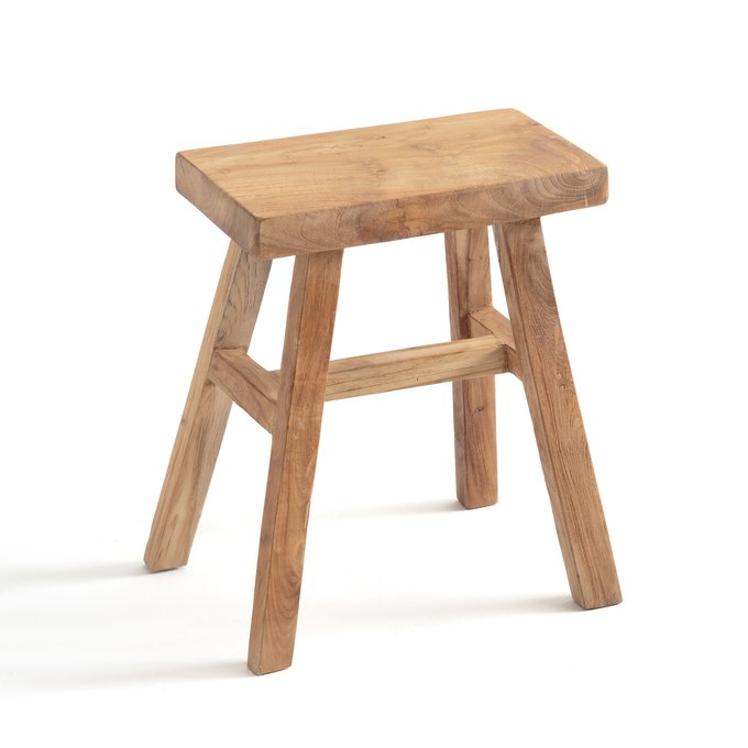 Tabouret Teck Massif Fsc Fagfred Am Pm Naturel La Redoute