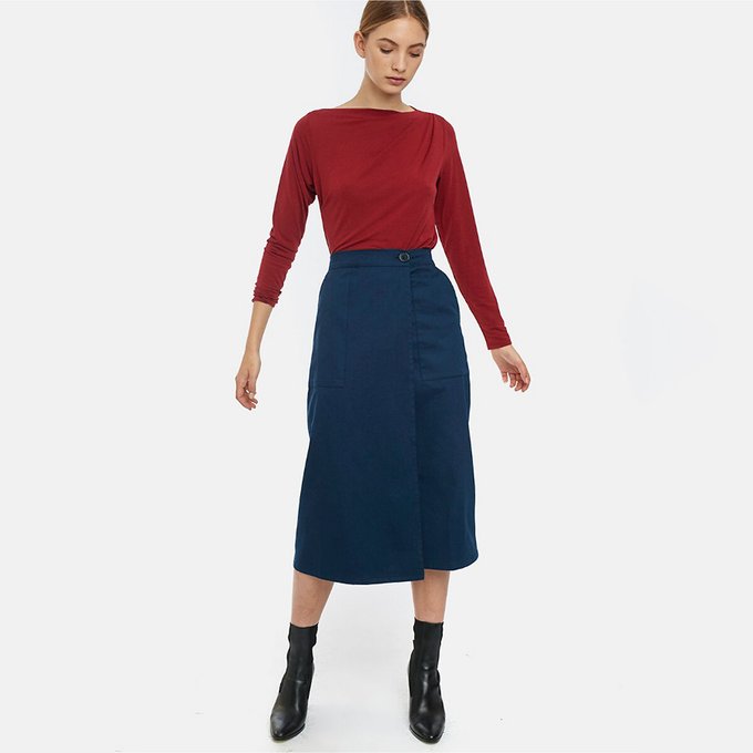 midi skirt navy