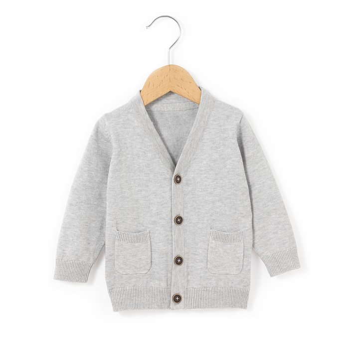 La Redoute Collections Mens Cotton Buttoned Cardigan