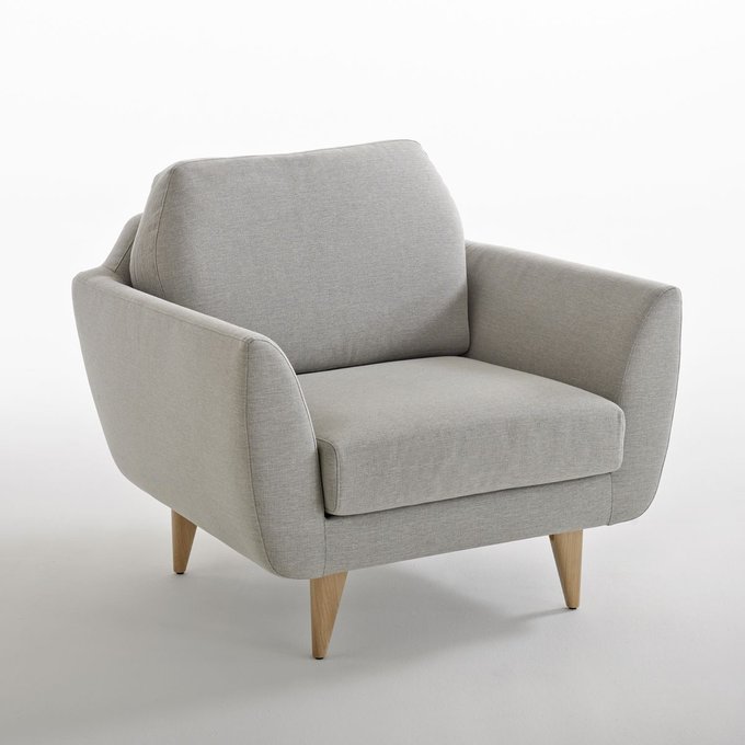 Fauteuil Aléandro Gris Clair Chiné La Redoute Interieurs