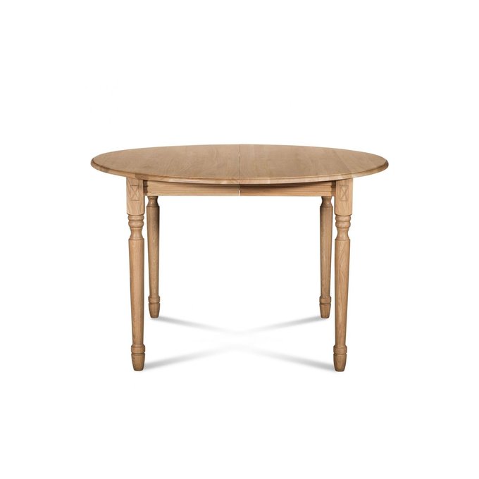 Table extensible ronde bois à rallonges  105 cm  pieds tournés