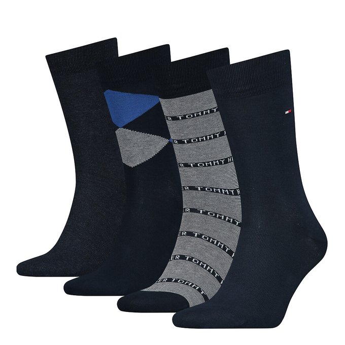 8 paia Tommy Hilfiger Calze da uomo calze classico 43-46 JEANS BLU