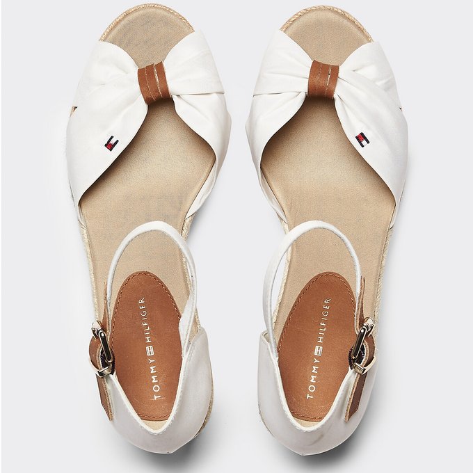 tommy hilfiger white wedges