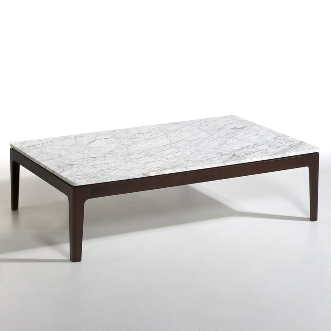 Helda Rectangular Marble Coffee Table Marble White Am Pm La