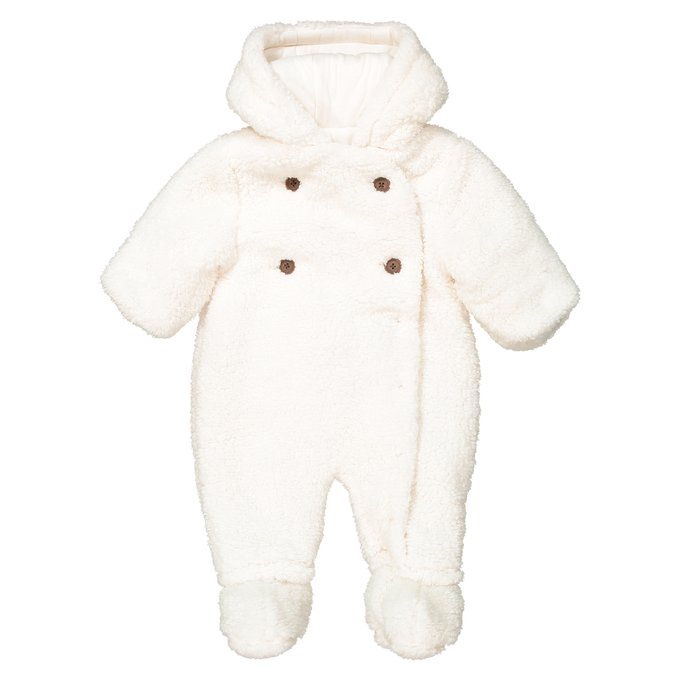 baby faux fur snowsuit