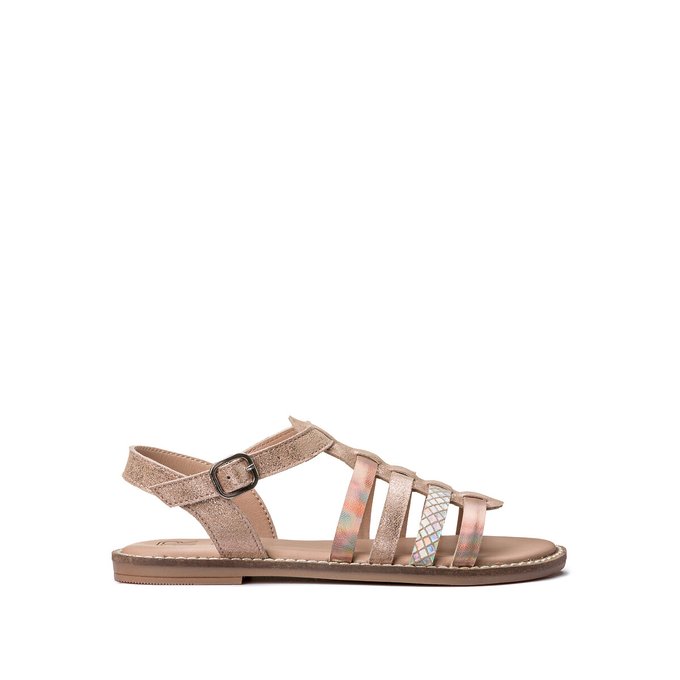 Kids Multi-Strap Sandals in Leather